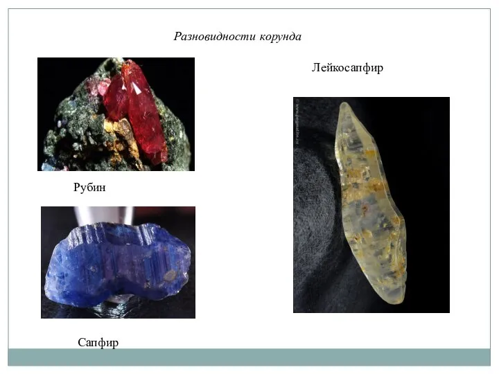 Разновидности корунда Рубин Сапфир Лейкосапфир