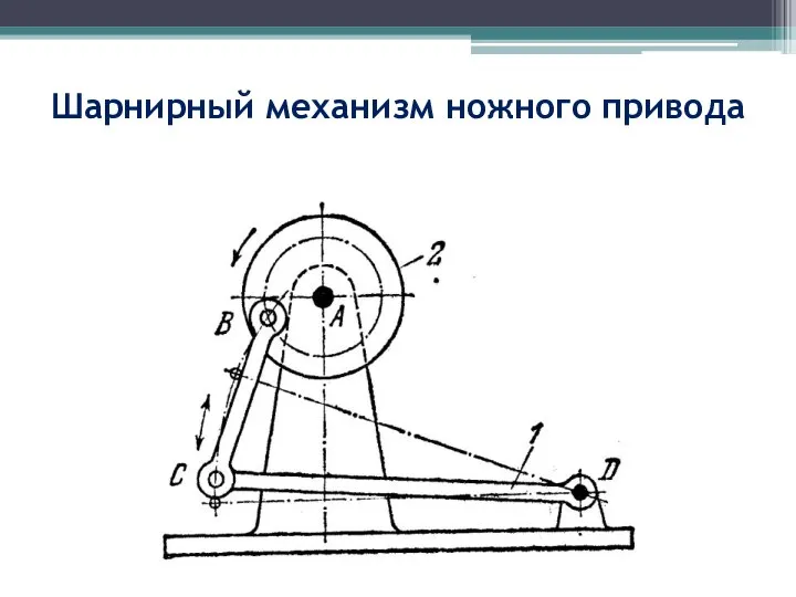 Шарнирный механизм ножного привода