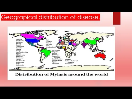 Geograpical distribution of disease.