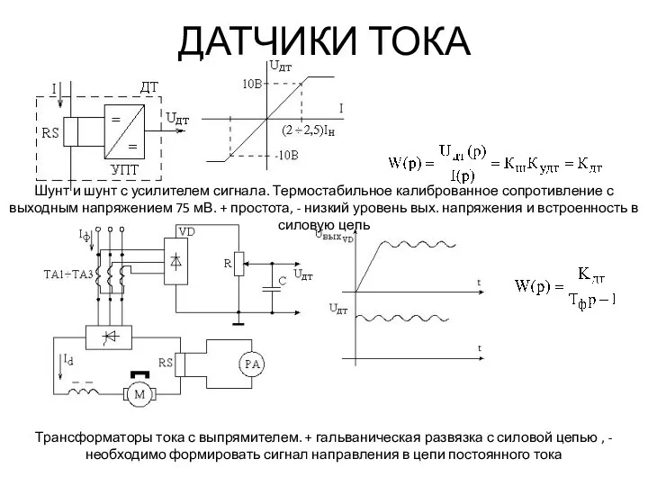 ДАТЧИКИ ТОКА Шунт и шунт с усилителем сигнала. Термостабильное калиброванное сопротивление