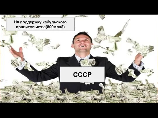 СССР На поддержку кабульского правительства(800млн$)