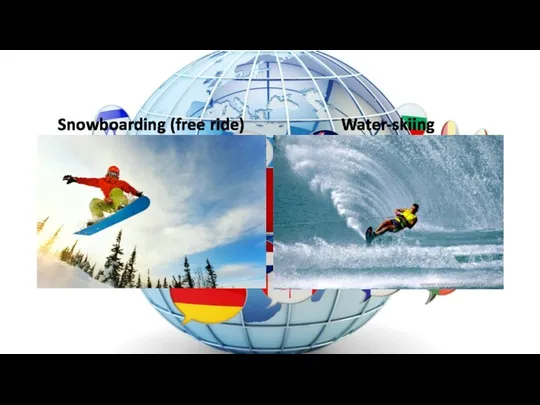 Snowboarding (free ride) Water-skiing