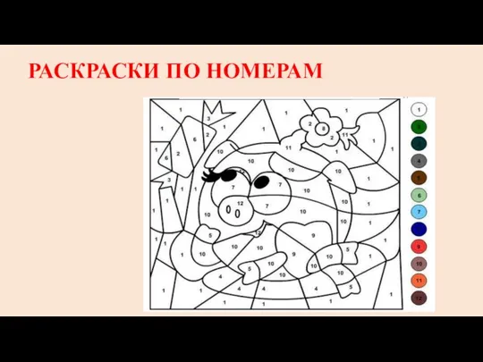 РАСКРАСКИ ПО НОМЕРАМ