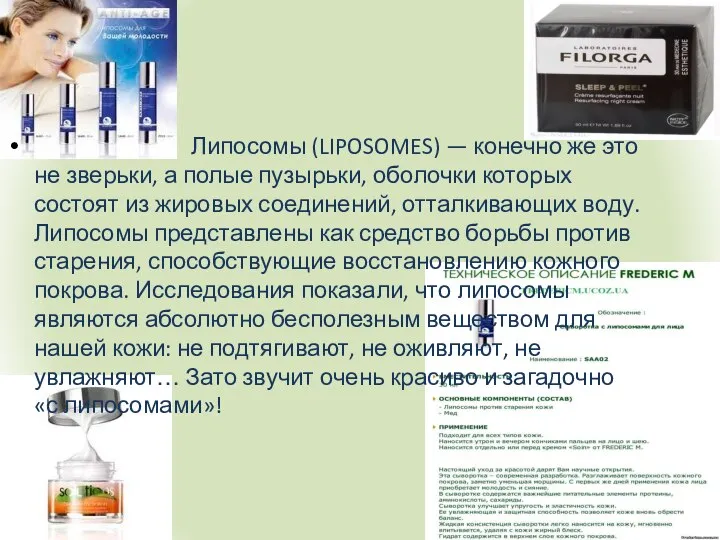 Липосомы (LIPOSOMES) — конечно же это не зверьки, а полые пузырьки,