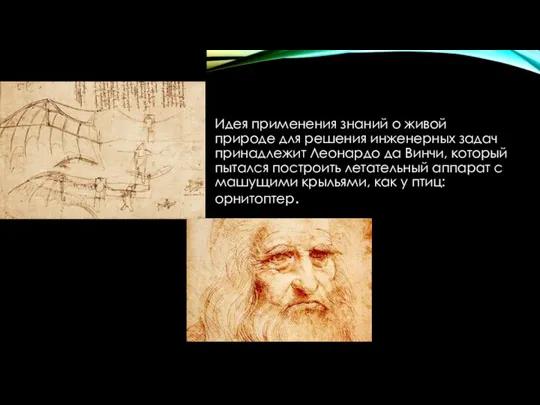 Идея применения знаний о живой природе для решения инженерных задач принадлежит