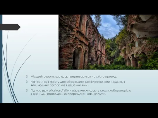 Місцеві говорять що форт перетворився на місто привид. На території форту