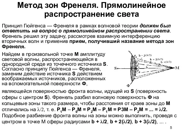 Принцип Гюйгенса — Френеля в рамках волновой теории должен был ответить