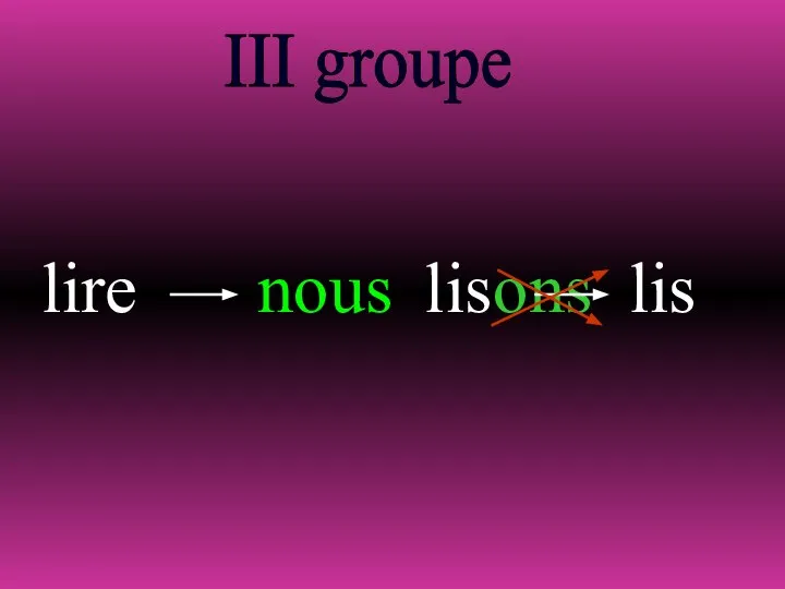 III groupe lire nous lis ons lis