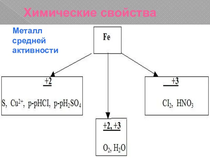 Химические свойства Металл средней активности