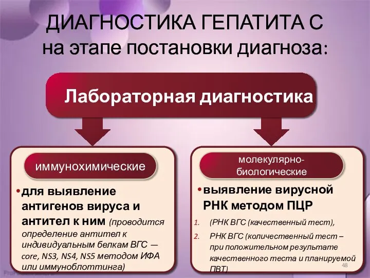 выявление вирусной РНК методом ПЦР (РНК ВГС (качественный тест), РНК ВГС