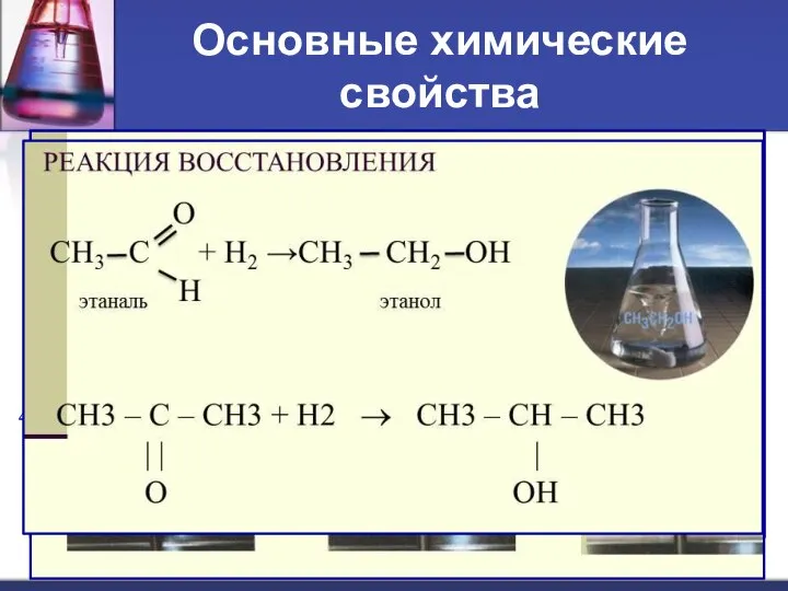 Основные химические свойства СH2 + СH2O + H2O 4. реакция полимеризации