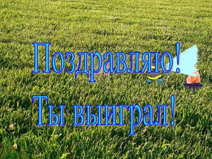 Поздравляю! Ты выиграл!