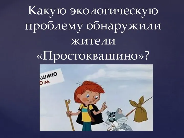 Какую экологическую проблему обнаружили жители «Простоквашино»?