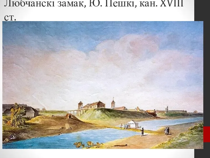 Любчанскі замак, Ю. Пешкі, кан. XVIII ст.