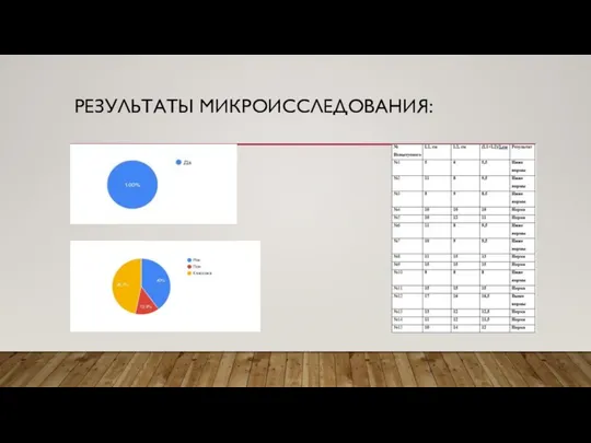 РЕЗУЛЬТАТЫ МИКРОИССЛЕДОВАНИЯ:
