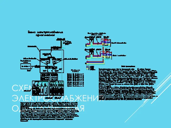 СХЕМА ЭЛЕКТРОСНАБЖЕНИЯ ОДНОЛИНЕЙНАЯ