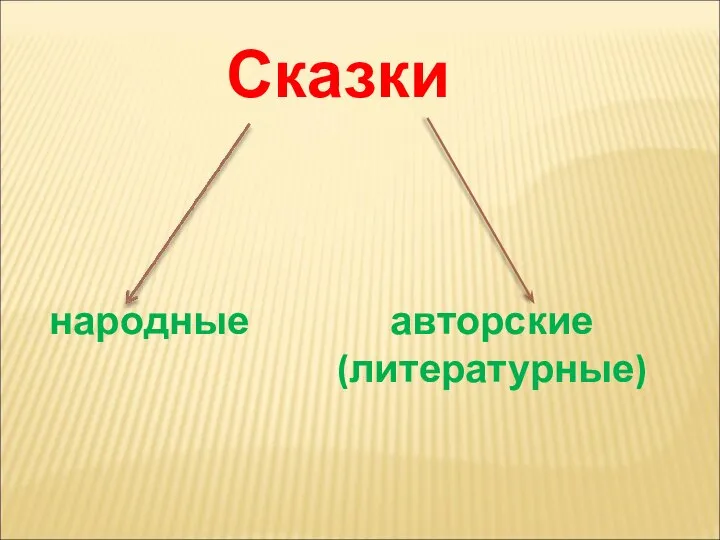 Сказки народные авторские (литературные)