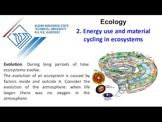 Evolution. During long periods of time ecosystems evolve. The evolution of