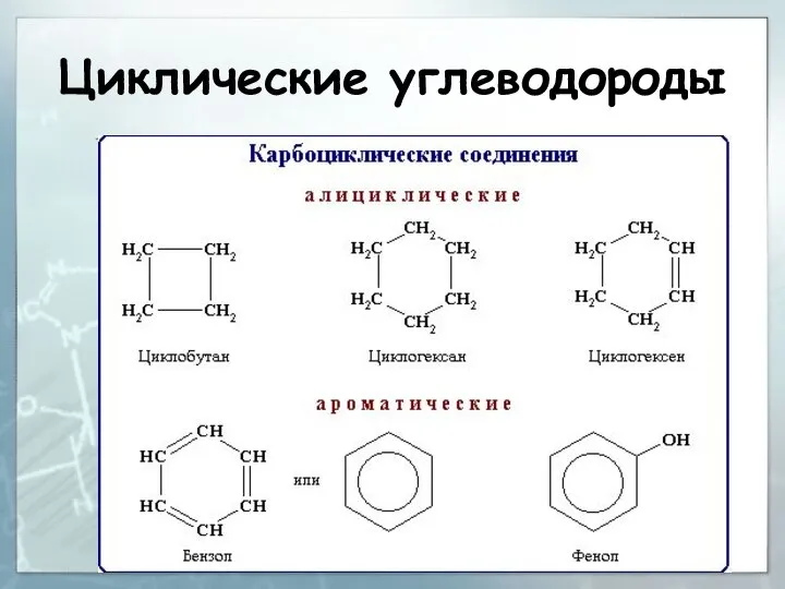 Циклические углеводороды *