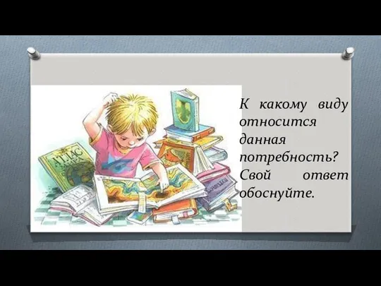 К какому виду относится данная потребность? Свой ответ обоснуйте.