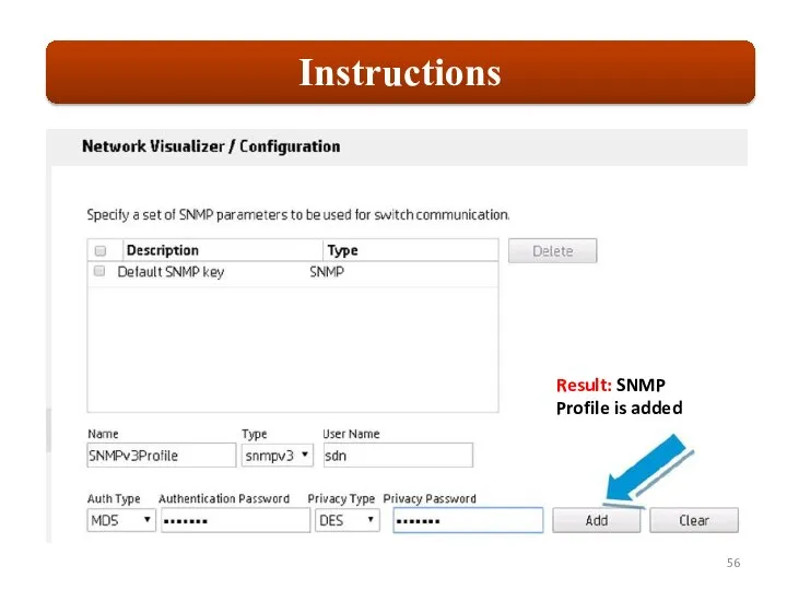 Result: SNMP Profile is added