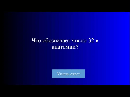 Что обозначает число 32 в анатомии?