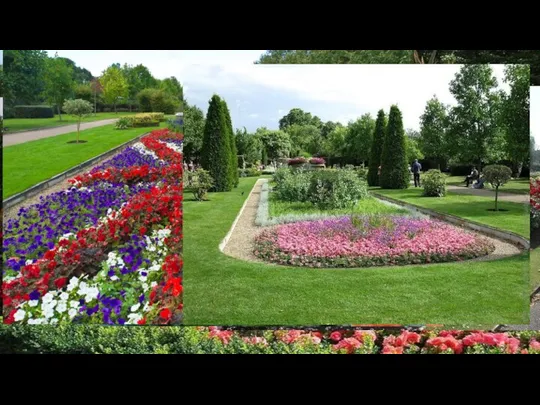 In the middle of the park you can see a rosary and another beautiful flowers.