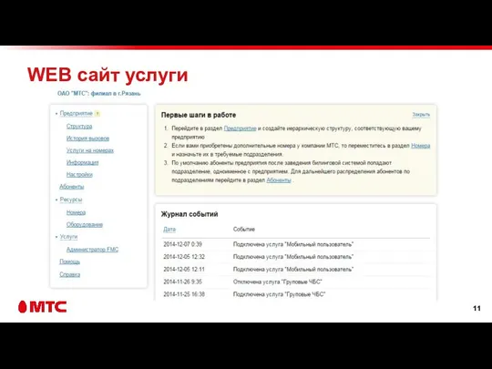 WEB сайт услуги