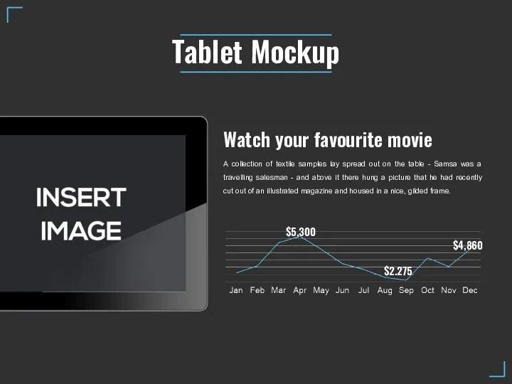 Tablet Mockup Watch your favourite movie A collection of textile samples