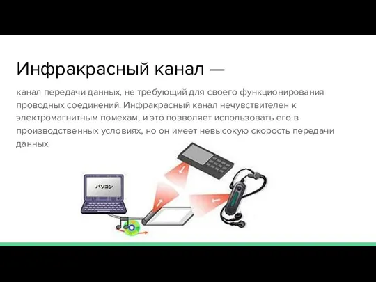 Инфракрасный канал — канал передачи данных, не требующий для своего функционирования