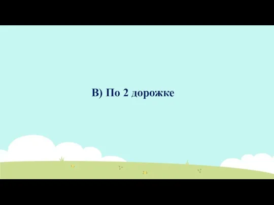 B) По 2 дорожке