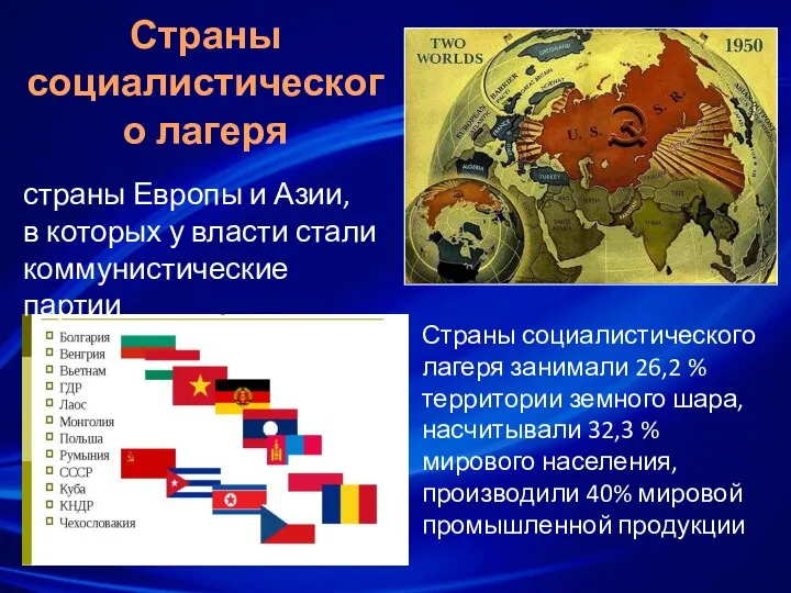 Страны социалистического лагеря страны Европы и Азии, в которых у власти