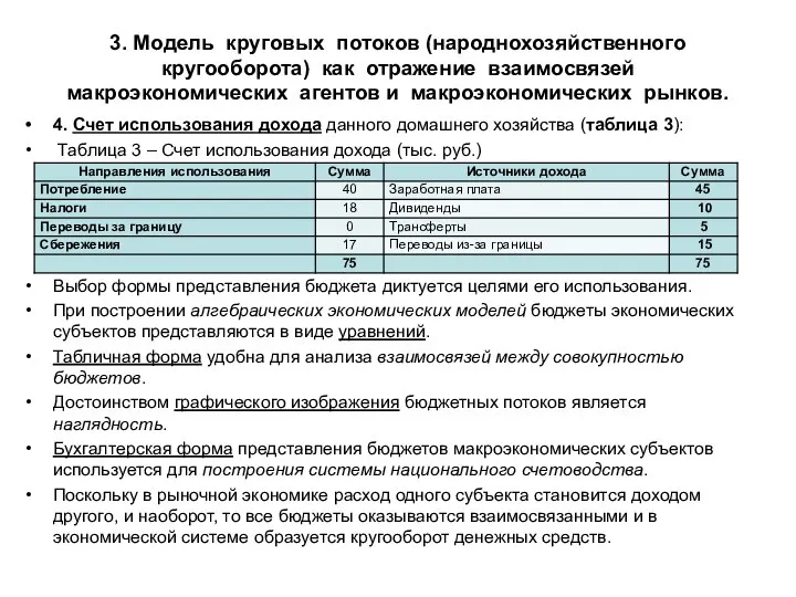 3. Модель круговых потоков (народнохозяйственного кругооборота) как отражение взаимосвязей макроэкономических агентов