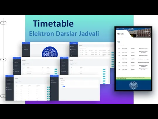 Timetable Elektron Darslar Jadvali