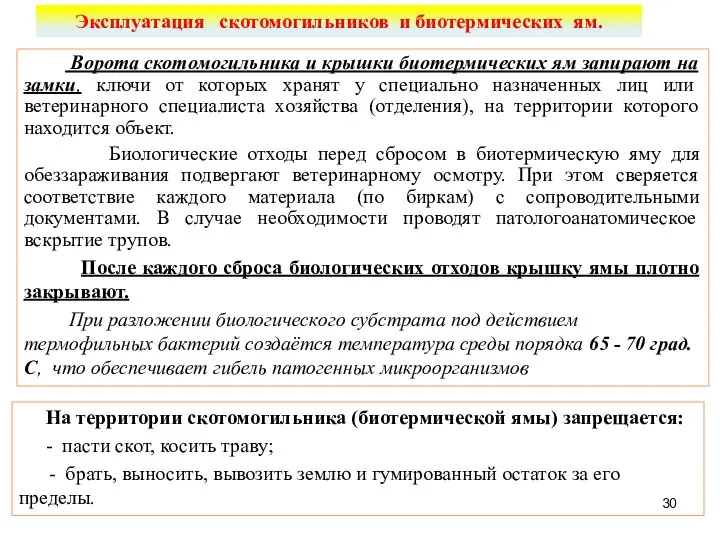 Ворота скотомогильника и крышки биотермических ям запирают на замки, ключи от