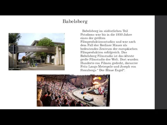 Babelsberg Babelsberg im südöstlichen Teil Potsdams war bis in die 1930
