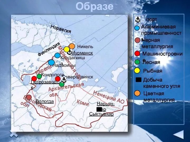 Образец Норвегия Никель Мурманск Сыктывкар Нарьян-Мар Ненецкий АО Коми Вологодская обл