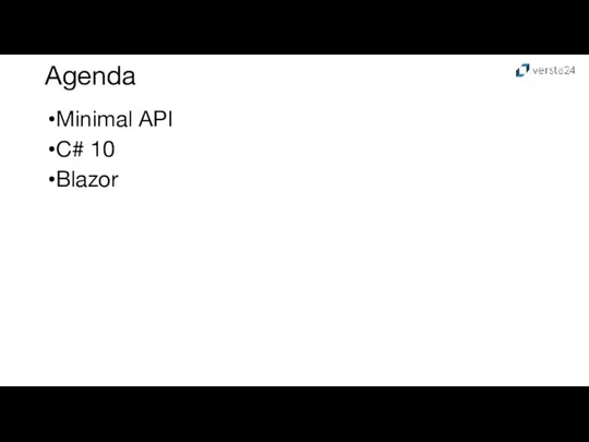 Agenda Minimal API C# 10 Blazor