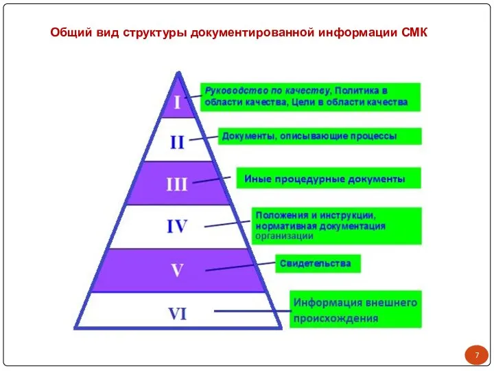 Общий вид структуры документированной информации СМК