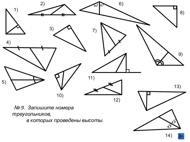 2) 1) 5) 6) 7) 8) 9) 11) 12) 13) 14)