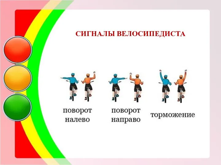 СИГНАЛЫ ВЕЛОСИПЕДИСТА