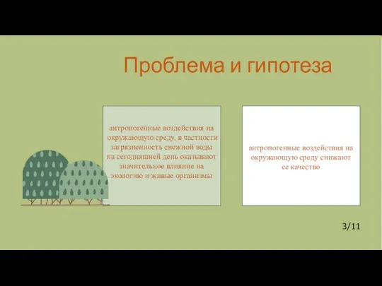 антропогенные воздействия на окружающую среду снижают ее качество Проблема и гипотеза