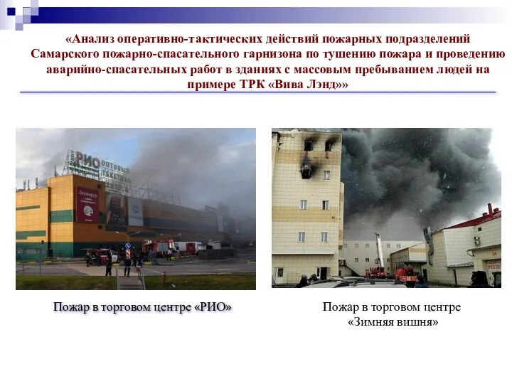 «Анализ оперативно-тактических действий пожарных подразделений Самарского пожарно-спасательного гарнизона по тушению пожара