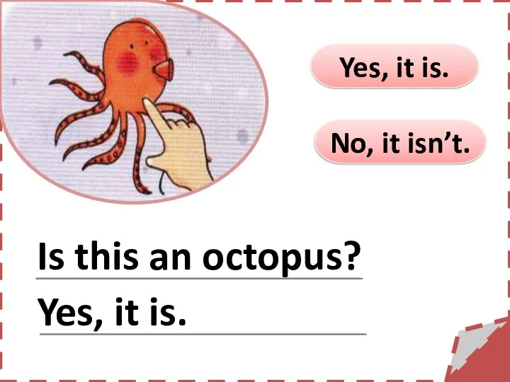 No, it isn’t. Yes, it is. Is this an octopus? Yes, it is.