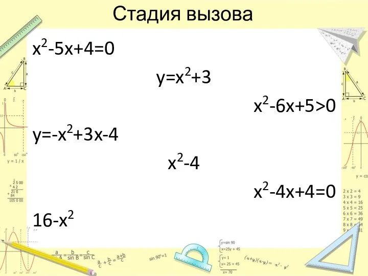 Квадратные неравенства