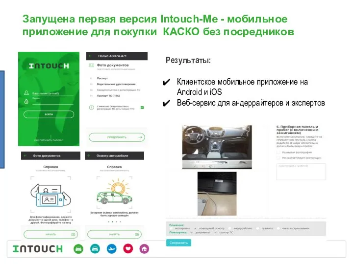 Запущена первая версия Intouch-Me - мобильное приложение для покупки КАСКО без