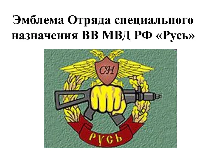 Эмблема Отряда специального назначения ВВ МВД РФ «Русь»