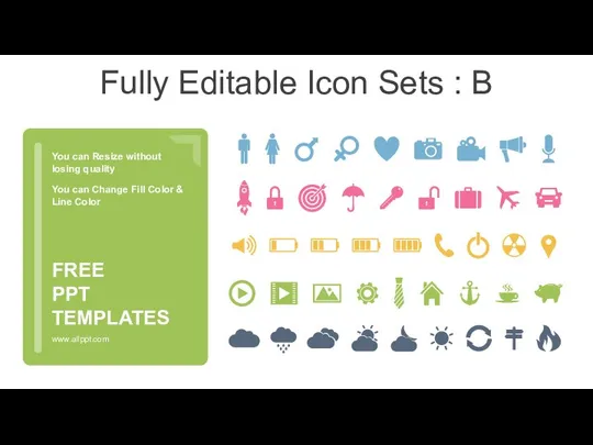 Fully Editable Icon Sets : B You can Resize without losing