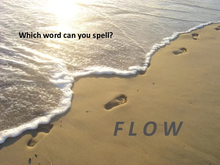 Which word can you spell? F L O W