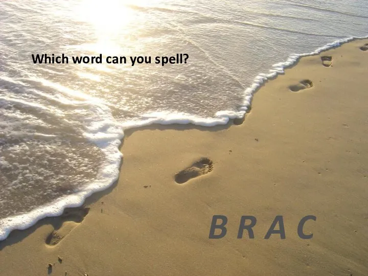Which word can you spell? B R A C
